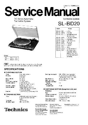Сервисная инструкция Technics SL-BD20 ― Manual-Shop.ru