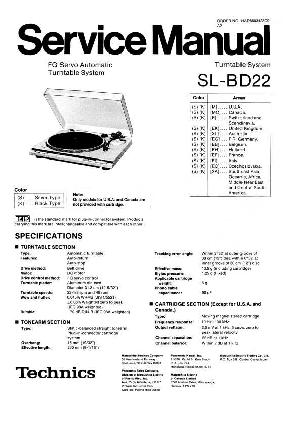Сервисная инструкция Technics SL-BD22 ― Manual-Shop.ru