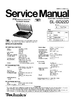 Сервисная инструкция Technics SL-BD22D ― Manual-Shop.ru