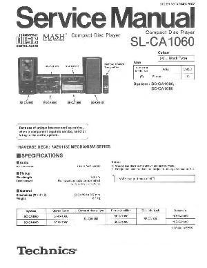 Сервисная инструкция Technics SL-CA1060 ― Manual-Shop.ru