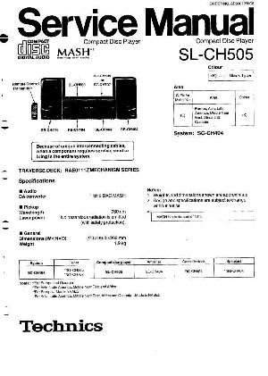 Сервисная инструкция Technics SL-CH505 ― Manual-Shop.ru