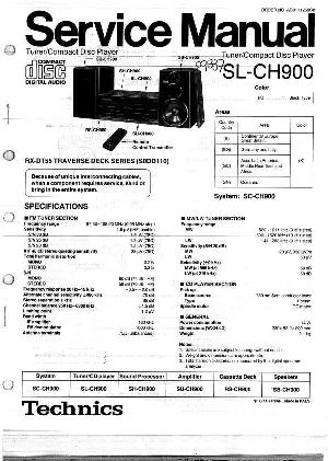 Сервисная инструкция Technics SL-CH900 ― Manual-Shop.ru