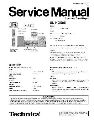 Service manual Technics SL-HD505CD ― Manual-Shop.ru