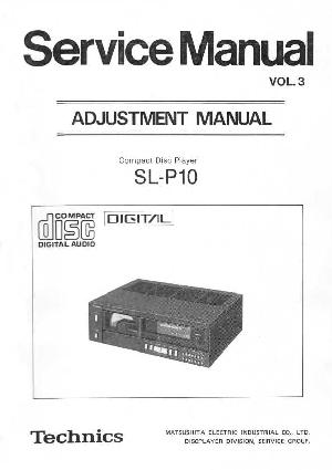 Сервисная инструкция Technics SL-P10 ADJUSTMENT MANUAL ― Manual-Shop.ru