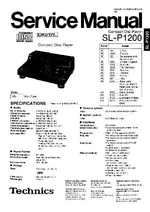 Сервисная инструкция Technics SL-P1200 ― Manual-Shop.ru