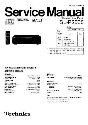 Сервисная инструкция Technics SL-P2000 ― Manual-Shop.ru