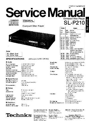 Сервисная инструкция Technics SL-P210 ― Manual-Shop.ru