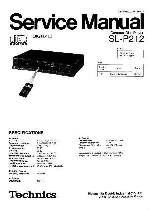 Сервисная инструкция Technics SL-P212 ― Manual-Shop.ru
