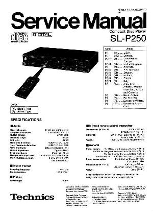 Сервисная инструкция Technics SL-P250 ― Manual-Shop.ru