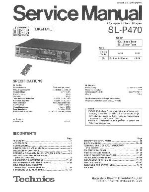 Сервисная инструкция Technics SL-P470 ― Manual-Shop.ru