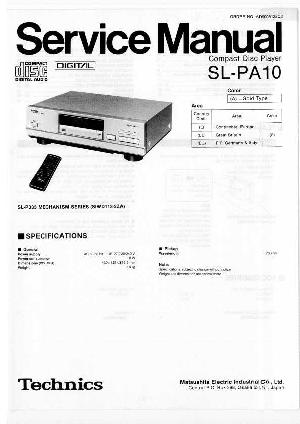 Сервисная инструкция Technics SL-PA10 ― Manual-Shop.ru