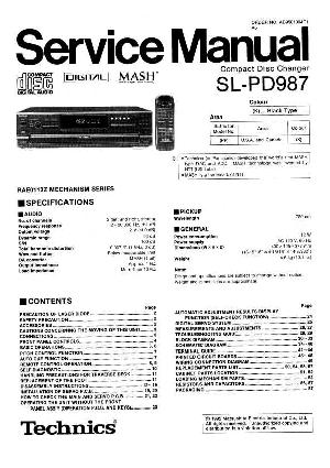 Сервисная инструкция Technics SL-PD987 ― Manual-Shop.ru
