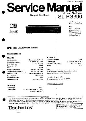 Сервисная инструкция Technics SL-PG390 ― Manual-Shop.ru
