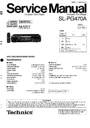Сервисная инструкция Technics SL-PG470A ― Manual-Shop.ru