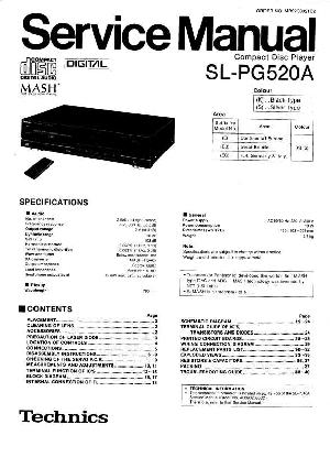 Сервисная инструкция Technics SL-PG520A ― Manual-Shop.ru