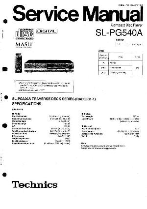 Сервисная инструкция Technics SL-PG540A ― Manual-Shop.ru