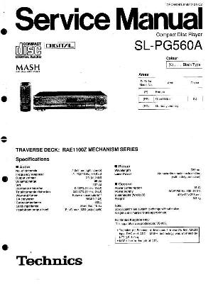 Service manual Technics SL-PG560A ― Manual-Shop.ru