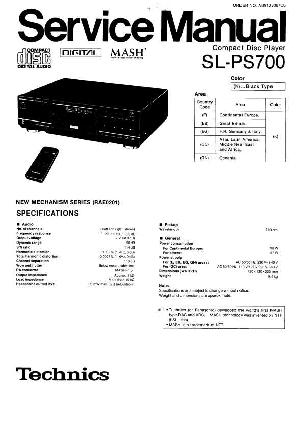 Сервисная инструкция Technics SL-PS700 ― Manual-Shop.ru