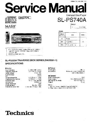 Сервисная инструкция Technics SL-PS740A ― Manual-Shop.ru
