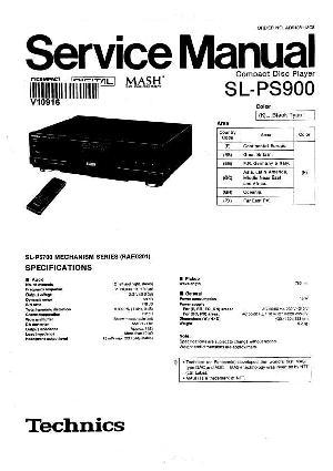 Сервисная инструкция Technics SL-PS900 ― Manual-Shop.ru