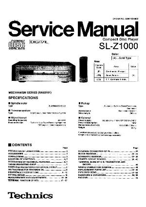 Service manual Technics SL-Z1000 ― Manual-Shop.ru