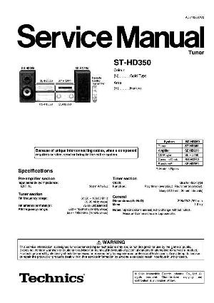 Сервисная инструкция Technics ST-HD350 ― Manual-Shop.ru