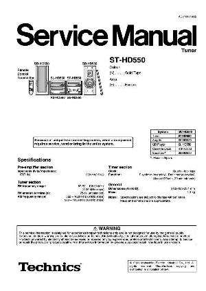 Сервисная инструкция Technics ST-HD550 ― Manual-Shop.ru