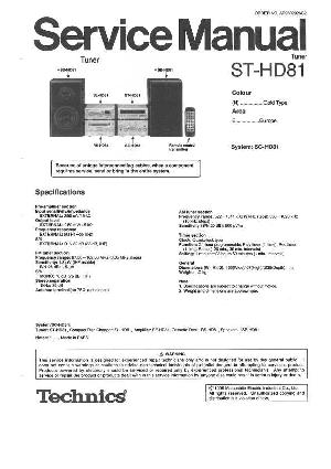 Сервисная инструкция Technics ST-HD81 ― Manual-Shop.ru