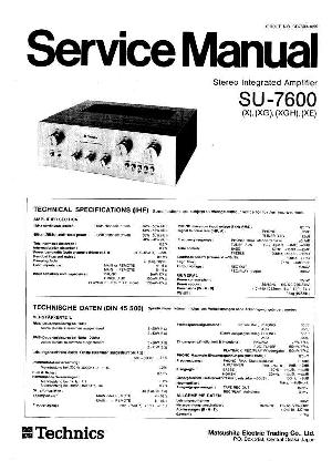 Сервисная инструкция Technics SU-7600 ― Manual-Shop.ru
