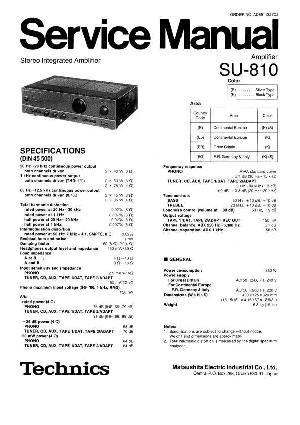 Сервисная инструкция Technics SU-810 ― Manual-Shop.ru