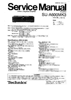 Сервисная инструкция Technics SU-A600MK3 ― Manual-Shop.ru
