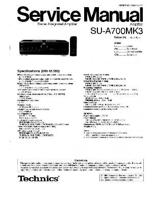 Сервисная инструкция Technics SU-A700MK3 ― Manual-Shop.ru