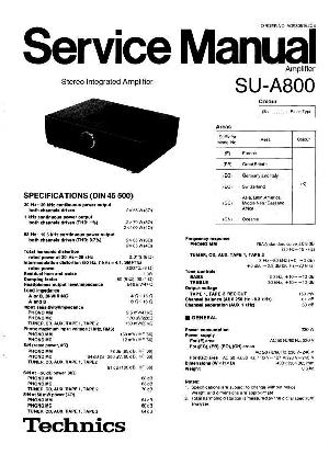 Service manual Technics SU-A800 ― Manual-Shop.ru