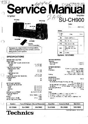 Сервисная инструкция Technics SU-CH900 ― Manual-Shop.ru