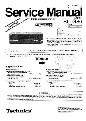 Сервисная инструкция Technics SU-G86 ― Manual-Shop.ru