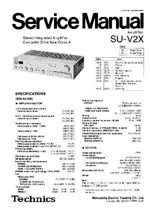 Сервисная инструкция Technics SU-V2X ― Manual-Shop.ru
