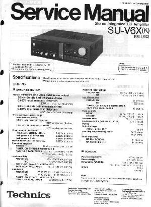 Сервисная инструкция Technics SU-V6X ― Manual-Shop.ru