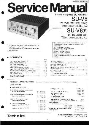 Сервисная инструкция Technics SU-V8 ― Manual-Shop.ru