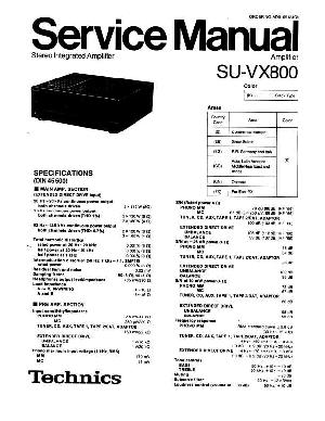 Сервисная инструкция Technics SU-VX800 ― Manual-Shop.ru