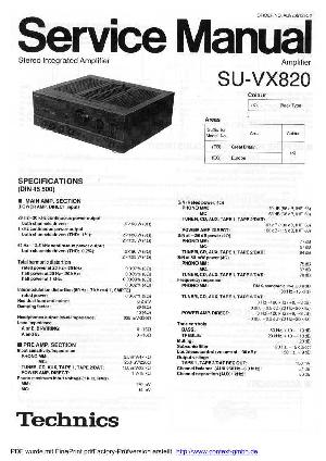 Сервисная инструкция Technics SU-VX820 ― Manual-Shop.ru