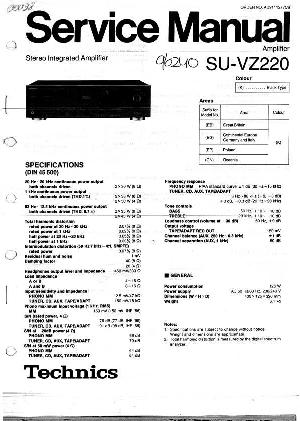 Сервисная инструкция Technics SU-VZ220 ― Manual-Shop.ru