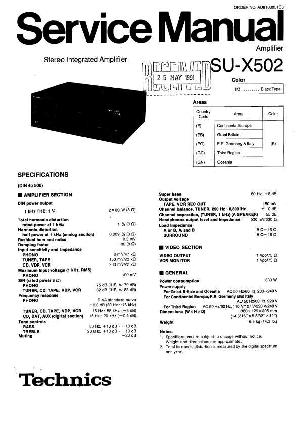 Сервисная инструкция Technics SU-X502 ― Manual-Shop.ru