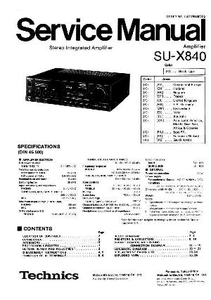 Сервисная инструкция Technics SU-X840 ― Manual-Shop.ru