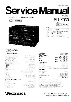 Service manual Technics SU-X930 ― Manual-Shop.ru