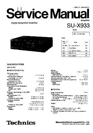 Сервисная инструкция Technics SU-X933 ― Manual-Shop.ru