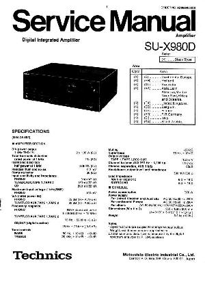 Сервисная инструкция Technics SU-X980D ― Manual-Shop.ru