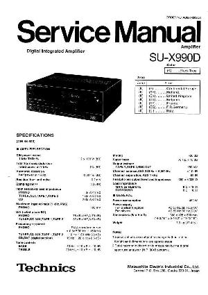 Сервисная инструкция Technics SU-X990D ― Manual-Shop.ru