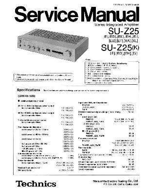 Сервисная инструкция Technics SU-Z25 ― Manual-Shop.ru
