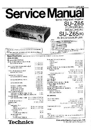 Сервисная инструкция Technics SU-Z65 ― Manual-Shop.ru