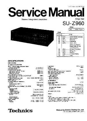 Сервисная инструкция Technics SU-Z960 ― Manual-Shop.ru